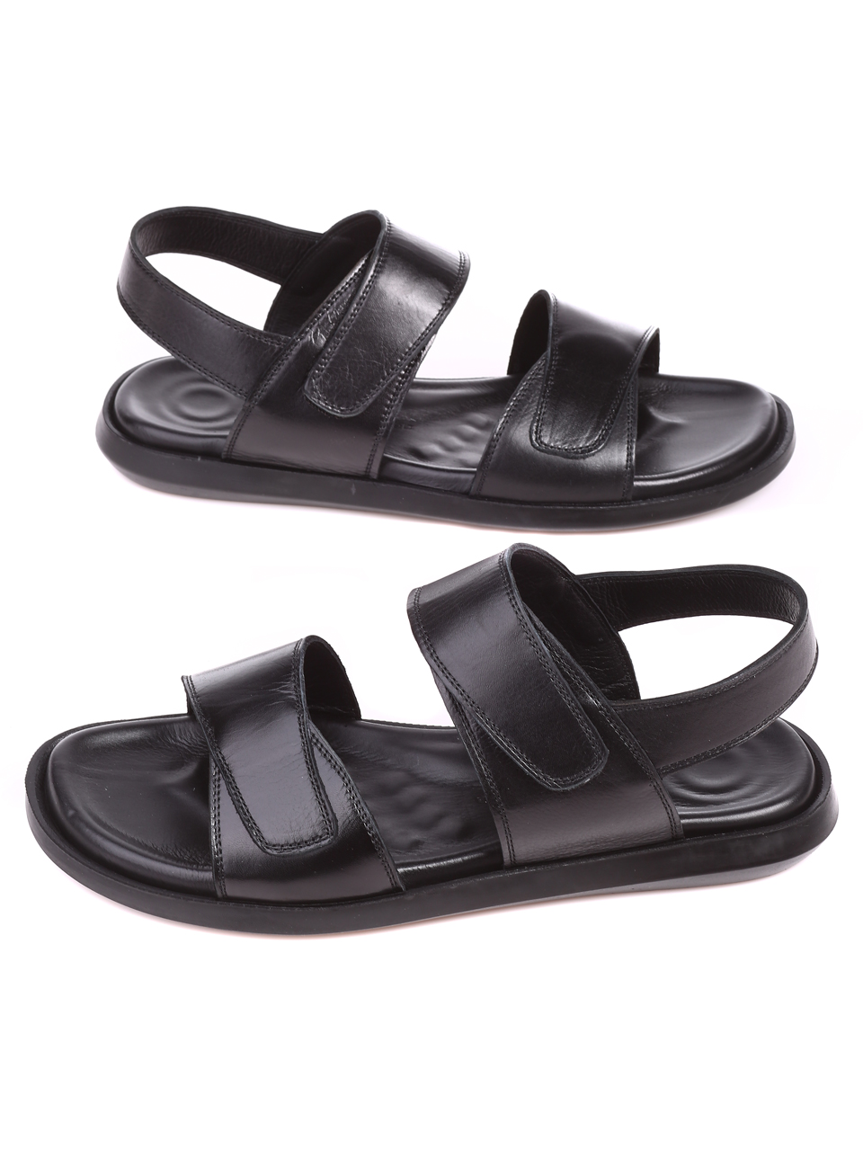 Ежедневни мъжки сандали от естествена кожа 8AT-22351 black