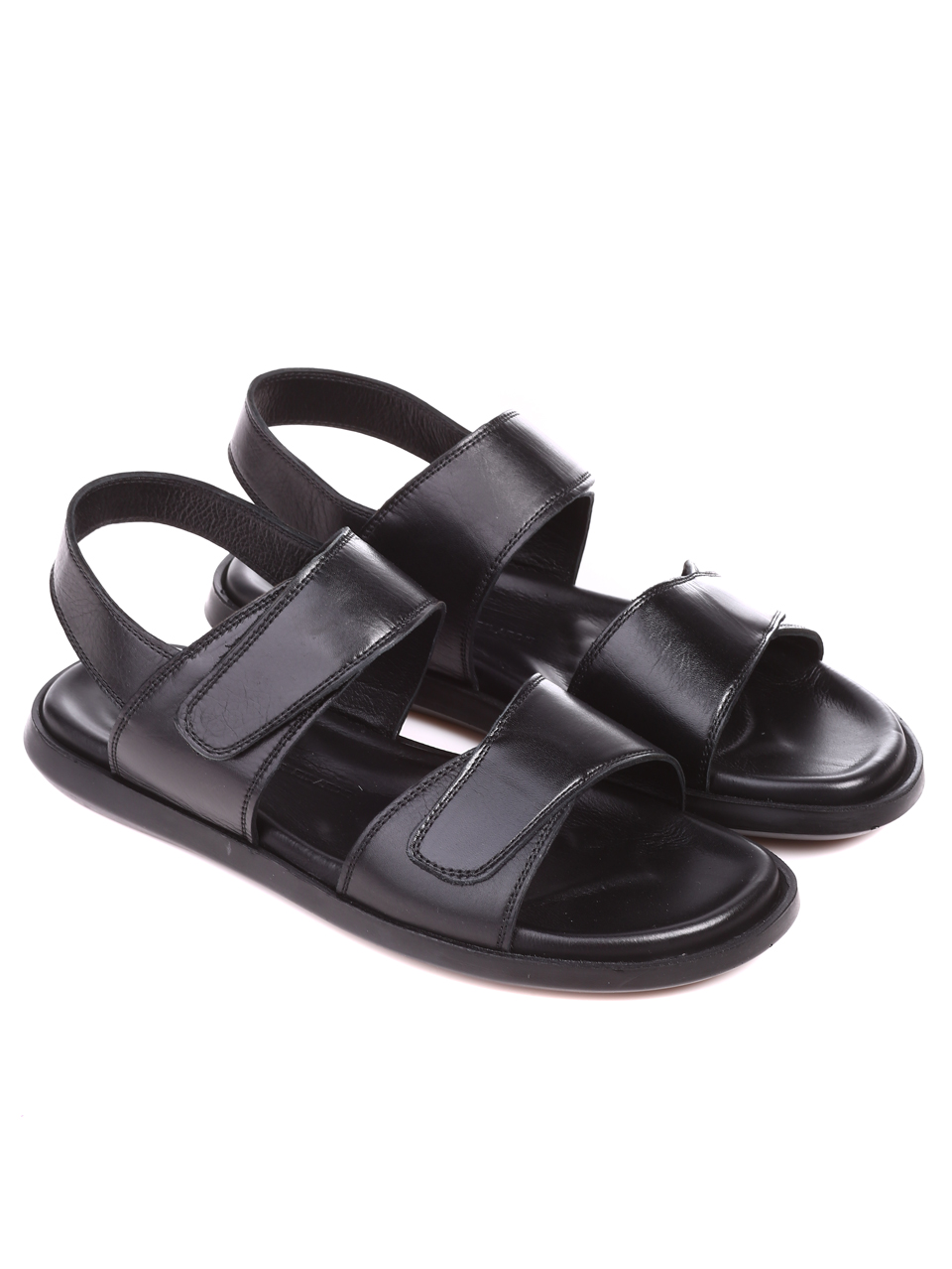 Ежедневни мъжки сандали от естествена кожа 8AT-22351 black