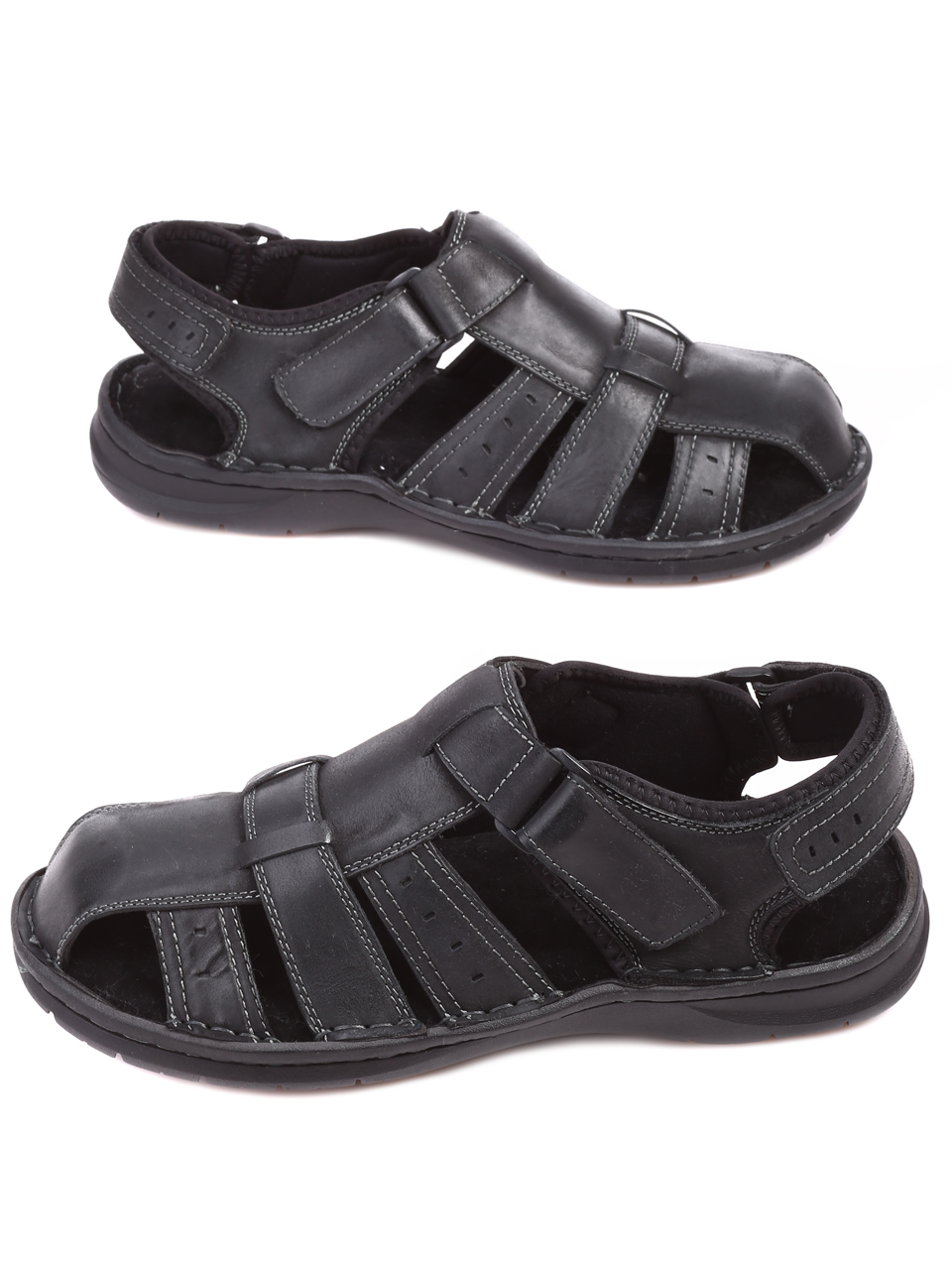 Ежедневни мъжки сандали от  естествена кожа  8N-22272 black