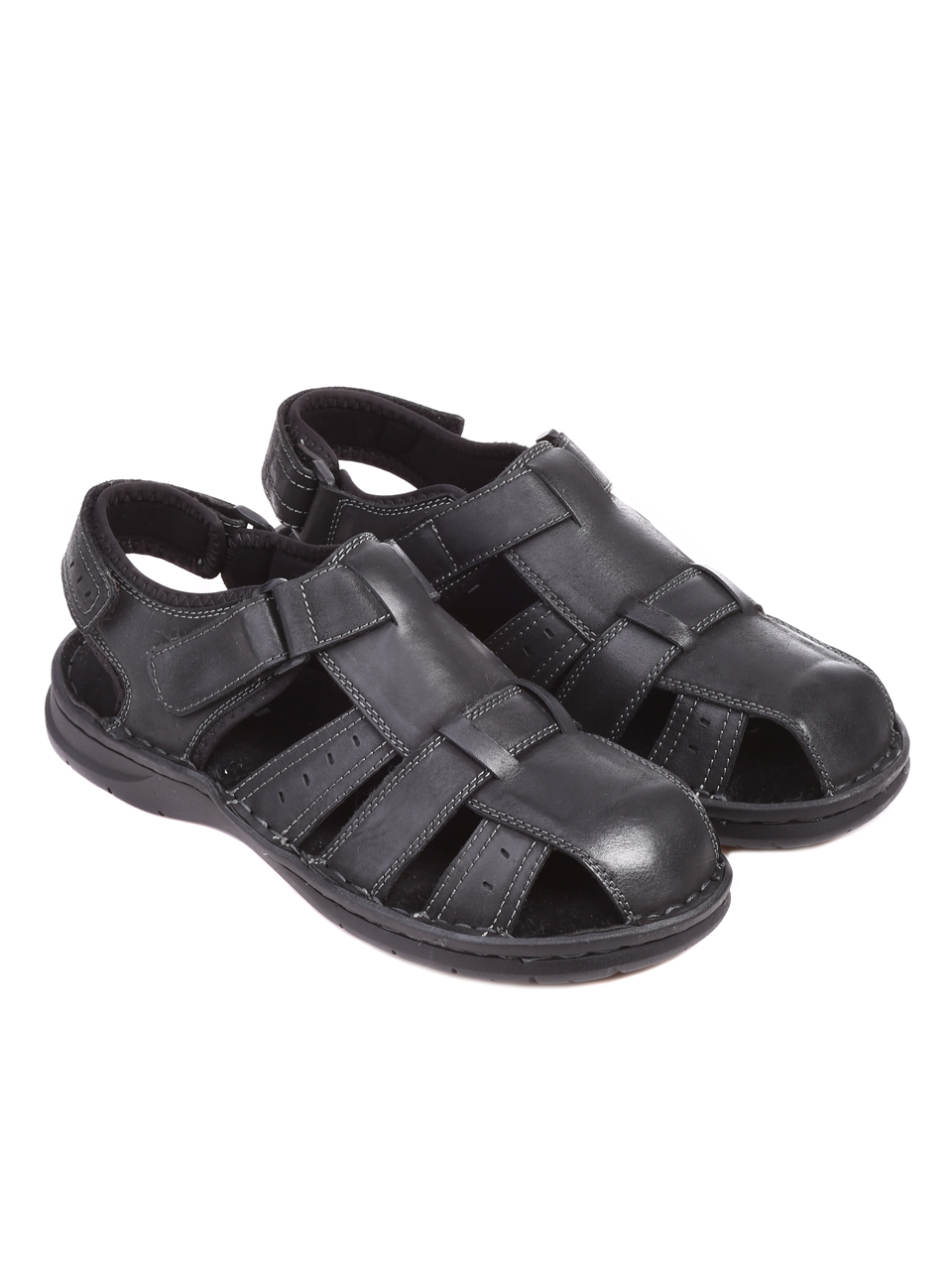 Ежедневни мъжки сандали от  естествена кожа  8N-22272 black