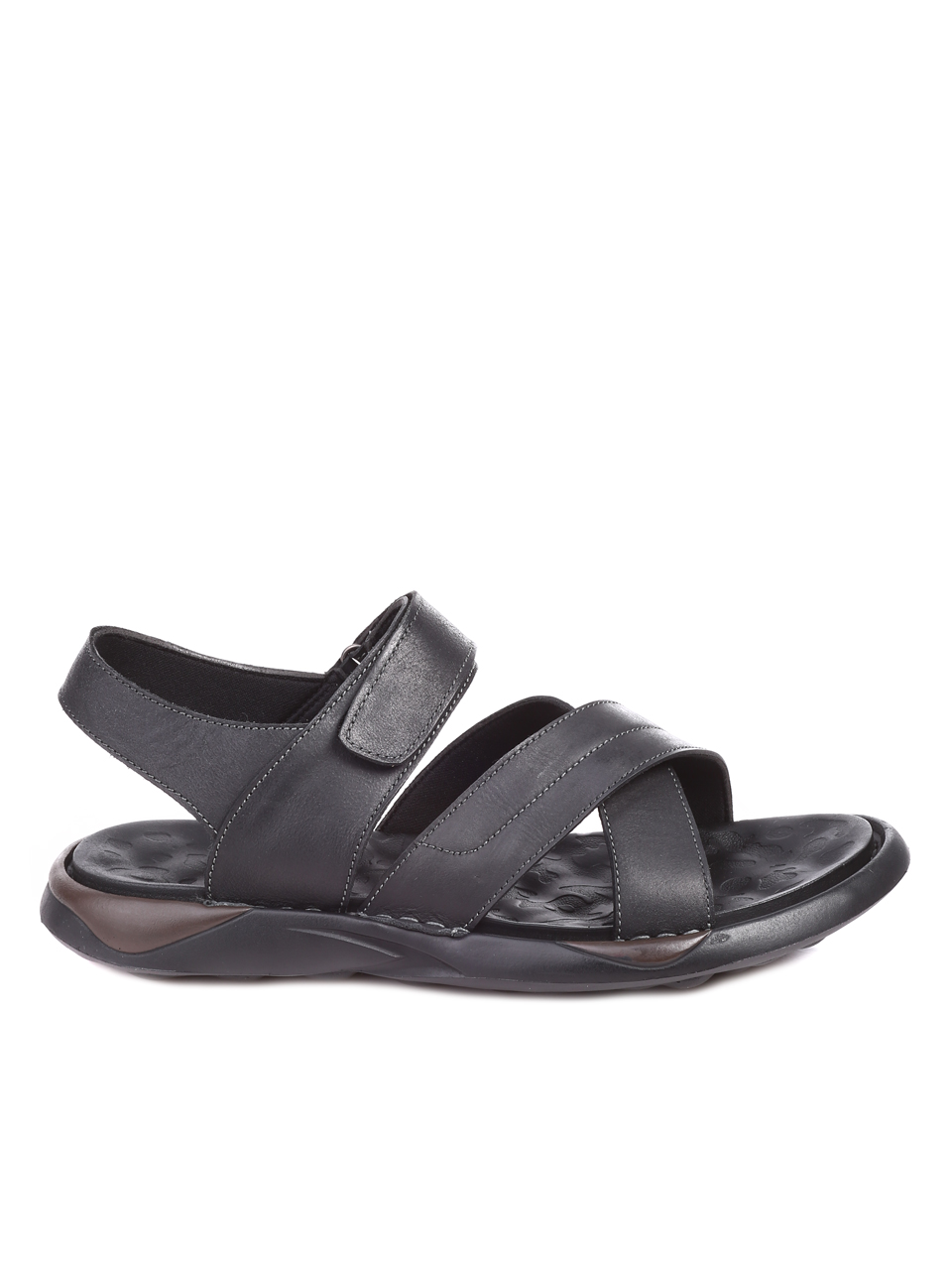 Ежедневни мъжки сандали от естествена кожа 8N-22273 black