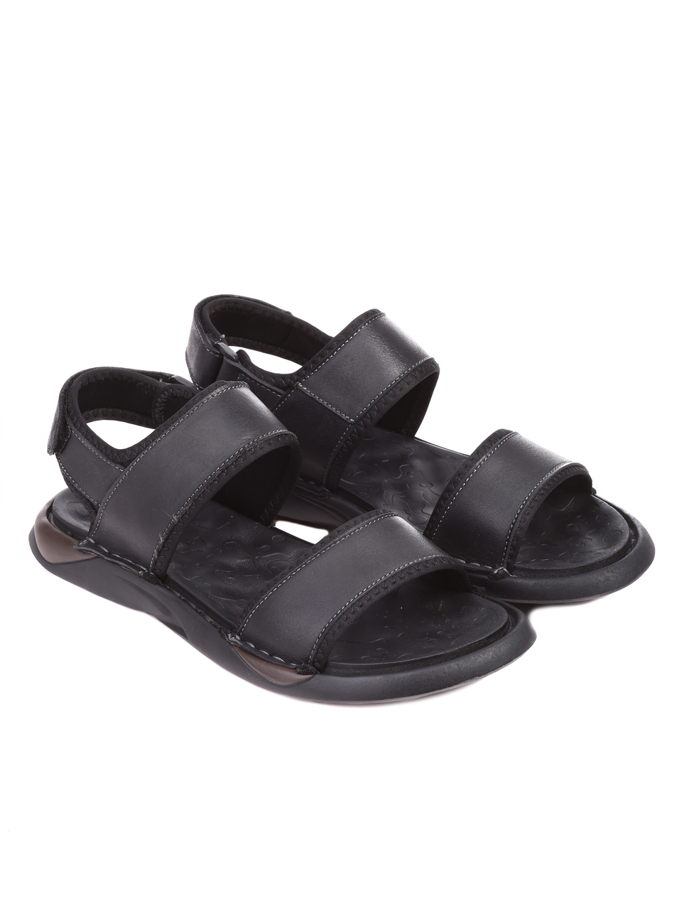 Ежедневни мъжки сандали от естествена кожа 8N-22274 black