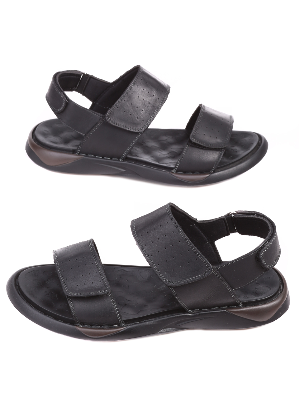 Ежедневни мъжки сандали от естествена кожа 8N-22275 black