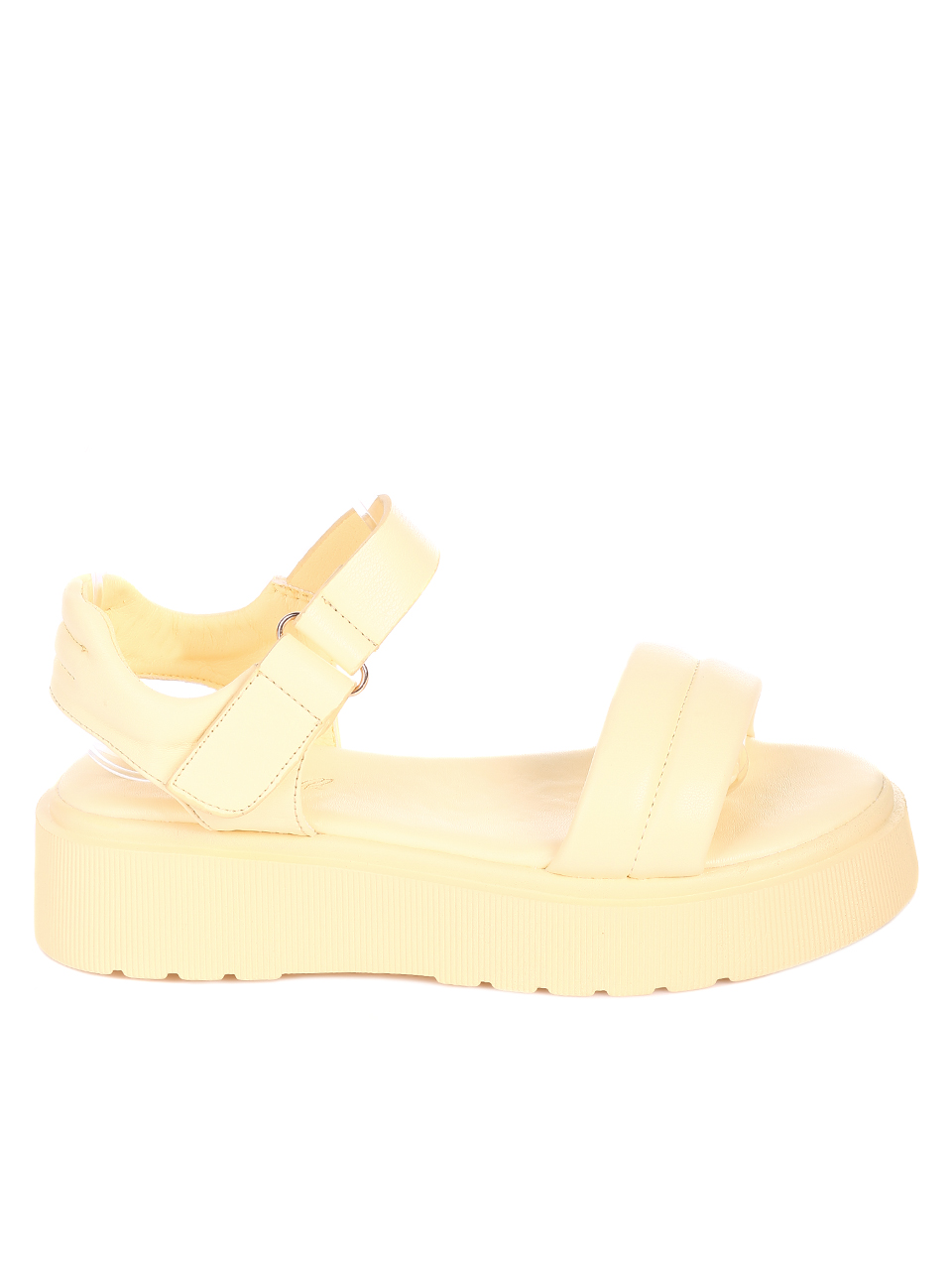 Ежедневни дамски сандали на платформа 4A-22264 yellow