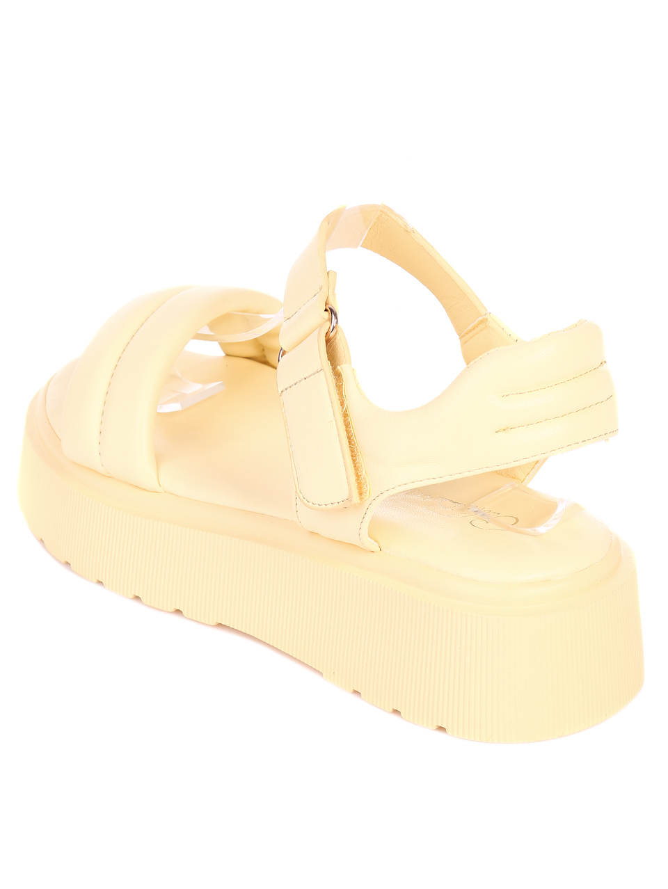 Ежедневни дамски сандали на платформа 4A-22264 yellow
