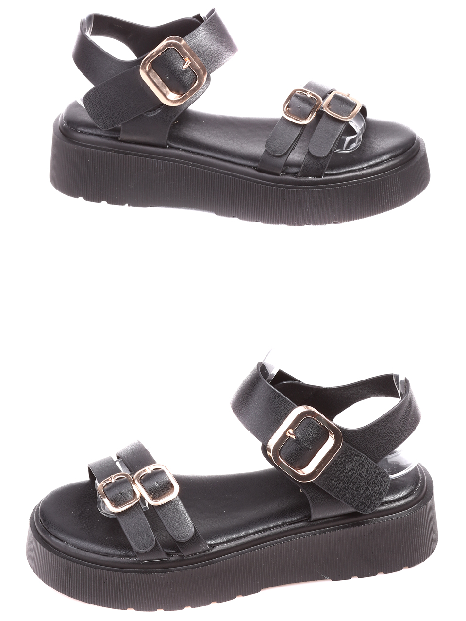 Ежедневни дамски сандали на платформа 4A-22265 black
