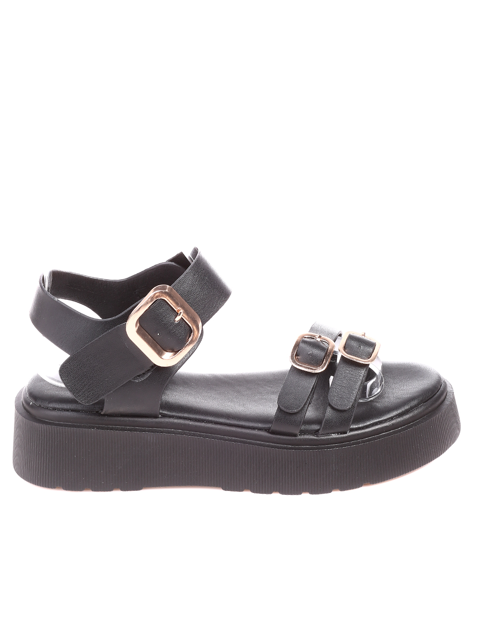 Ежедневни дамски сандали на платформа 4A-22265 black