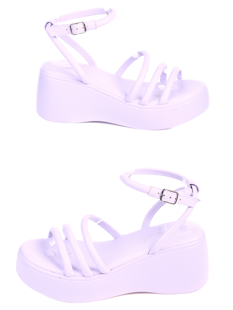 Ежедневни дамски сандали на платформа 4A-22266 purple