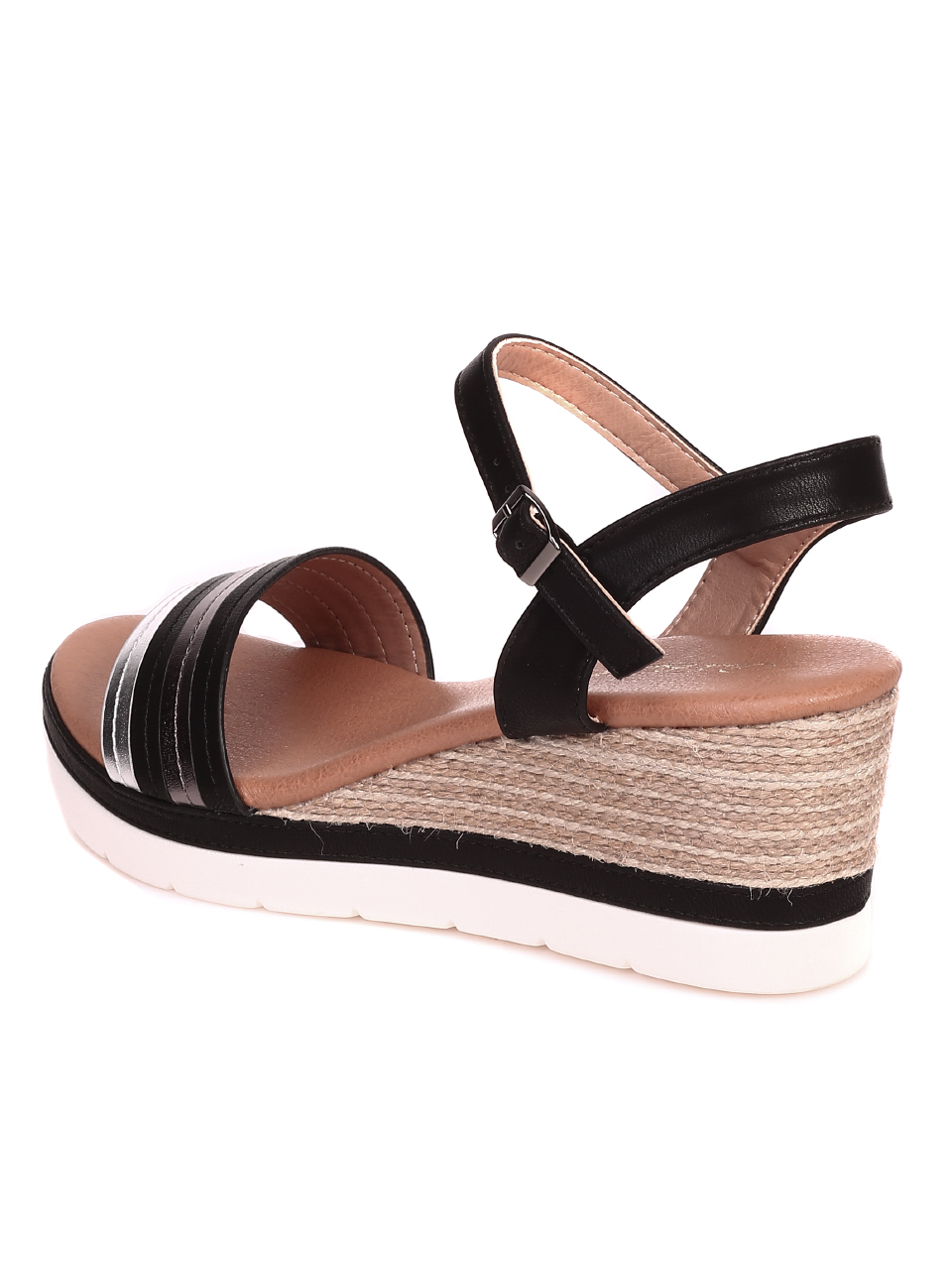 Ежедневни дамски сандали на платформа 4H-22250 black-21226