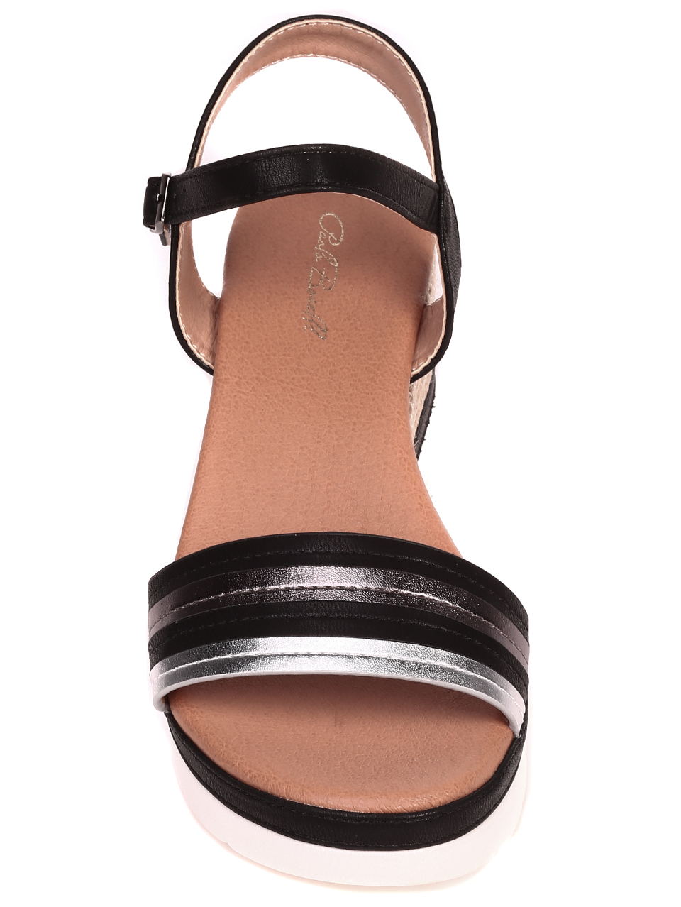 Ежедневни дамски сандали на платформа 4H-22250 black-21226