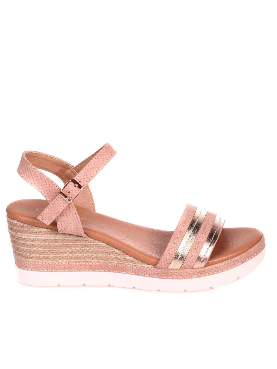 Ежедневни дамски сандали на платформа 4H-22250 beige-21226