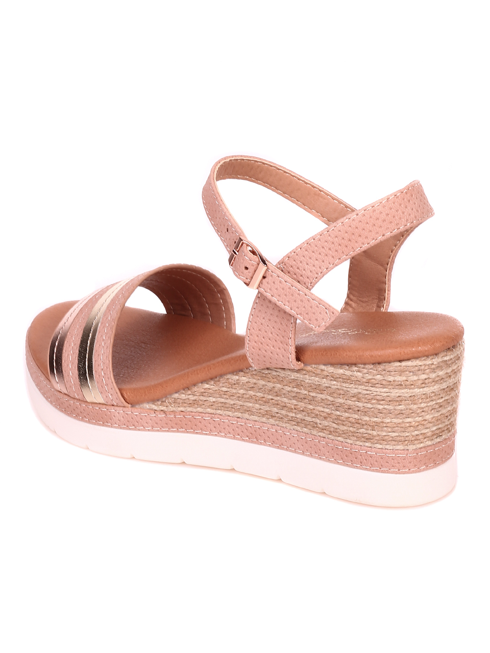 Ежедневни дамски сандали на платформа 4H-22250 beige-21226
