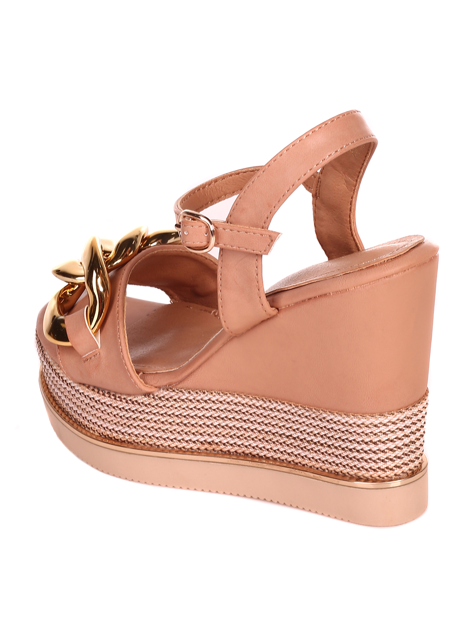 Елегантни дамски сандали на платформа 4H-22255 beige