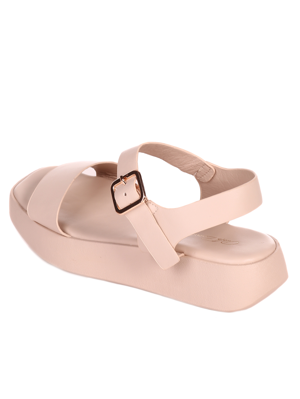 Ежедневни дамски сандали на платформа 4H-22258 beige