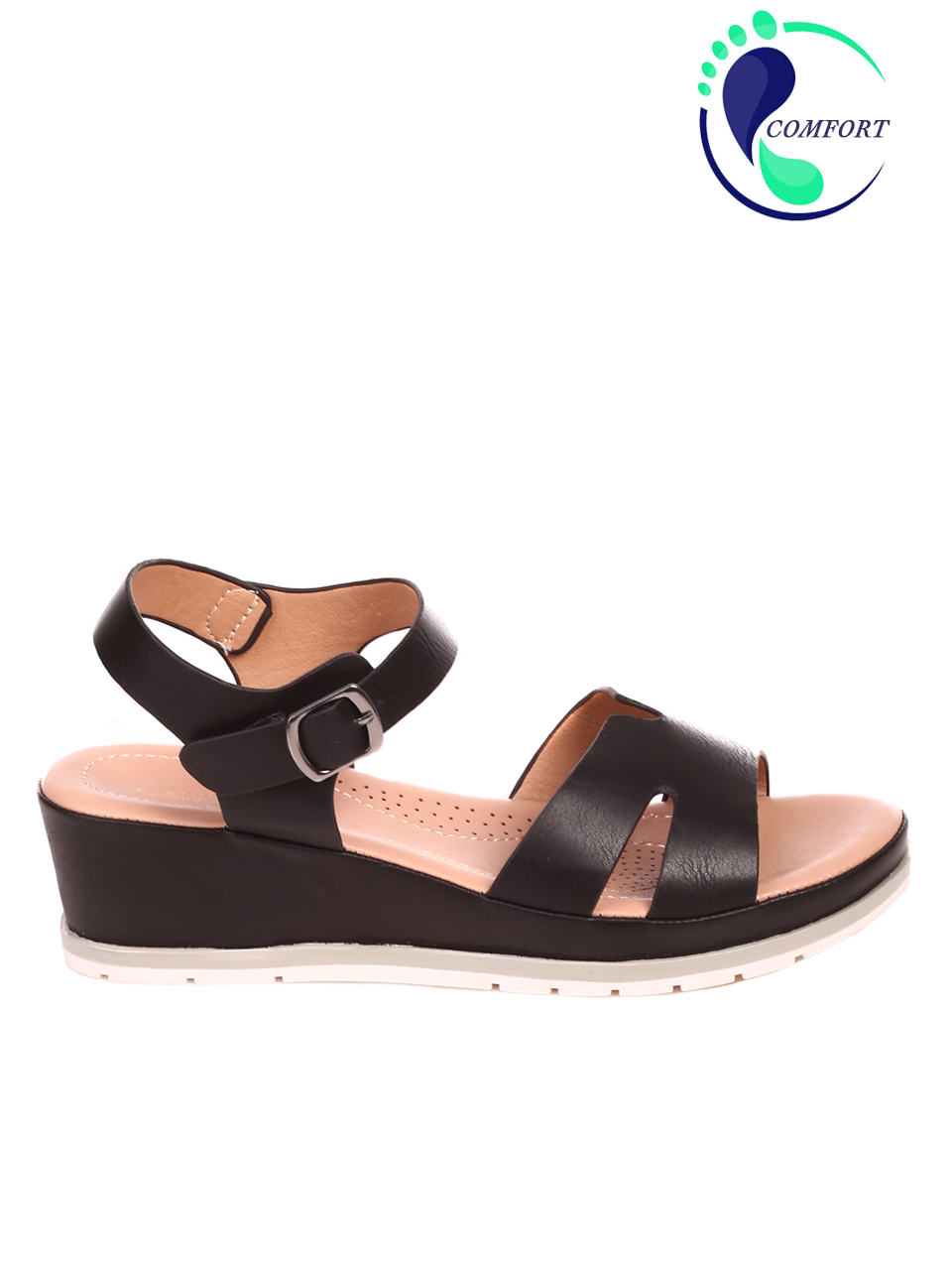 Ежедневни дамски сандали на платформа 4H-22232 black