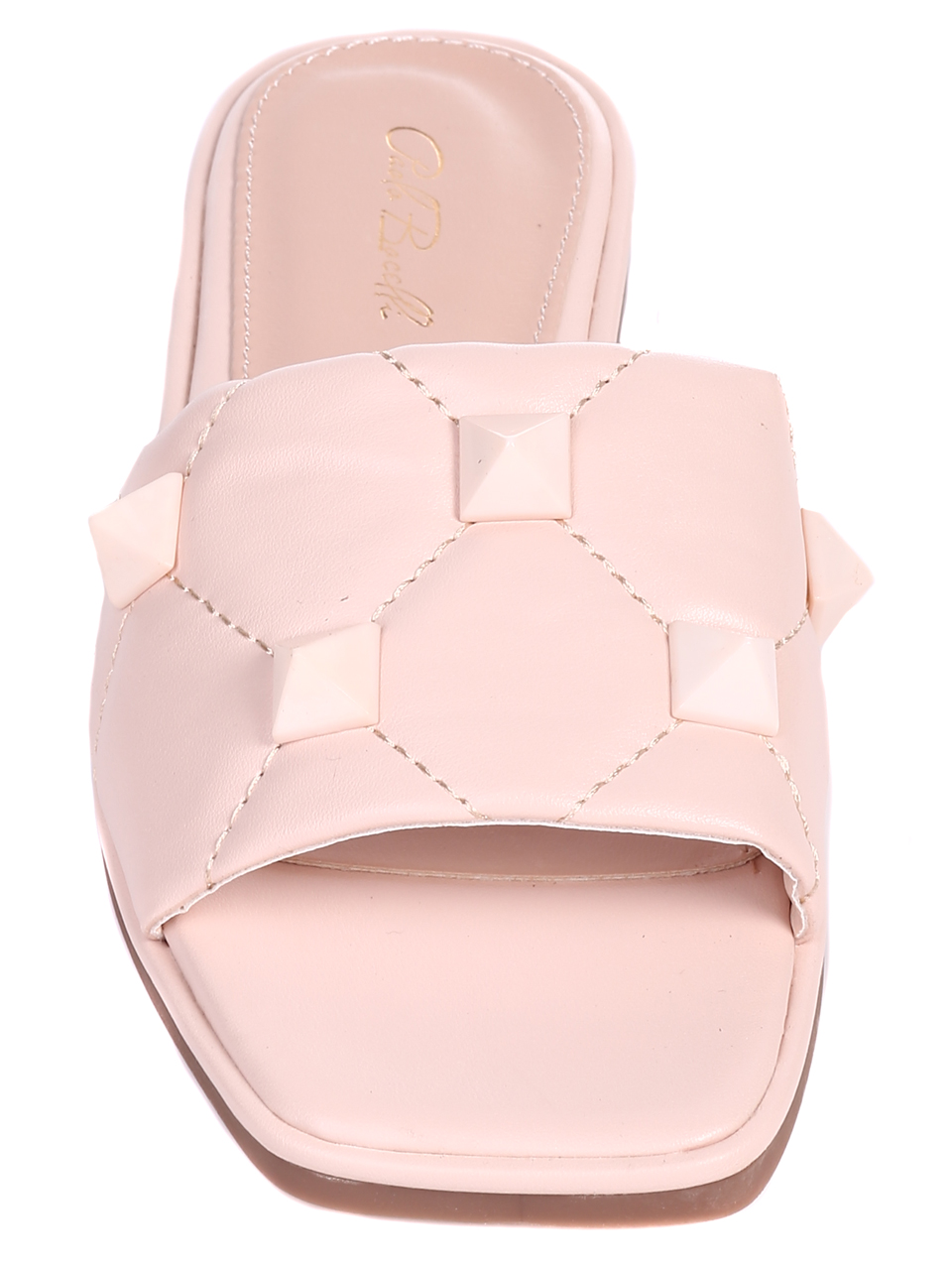 Ежедневни дамски чехли в бежово 5M-22167 beige