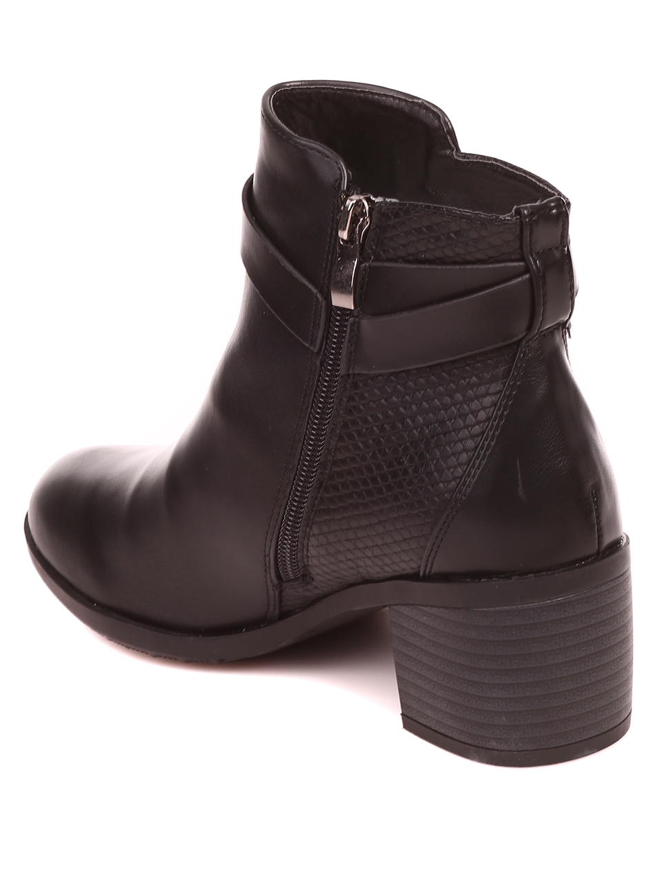 Елегантни дамски боти на ток в черно 2M-22502 black
