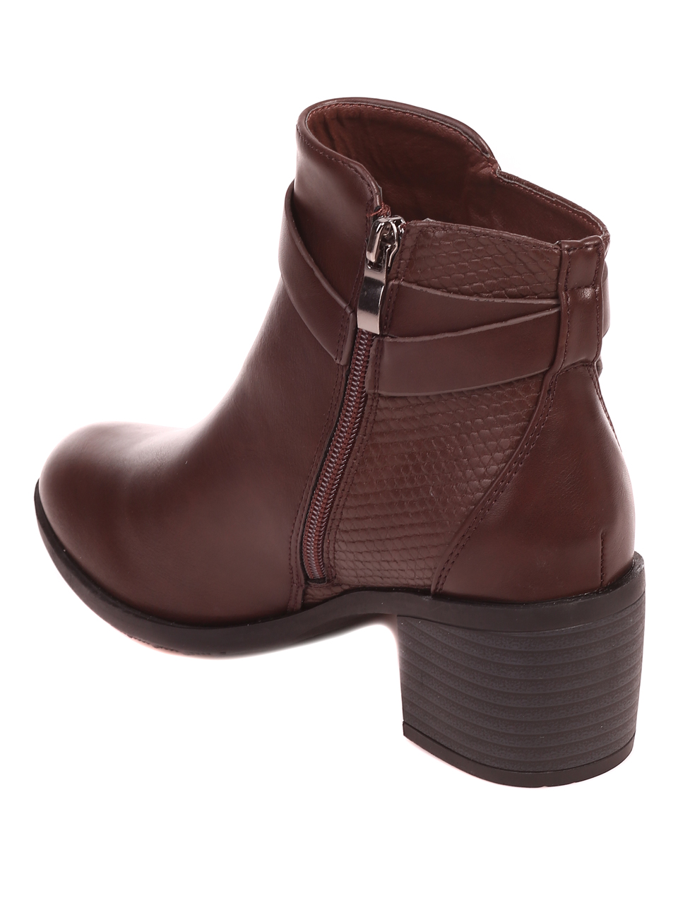 Елегантни дамски боти на ток в кафяво 2M-22502 brown