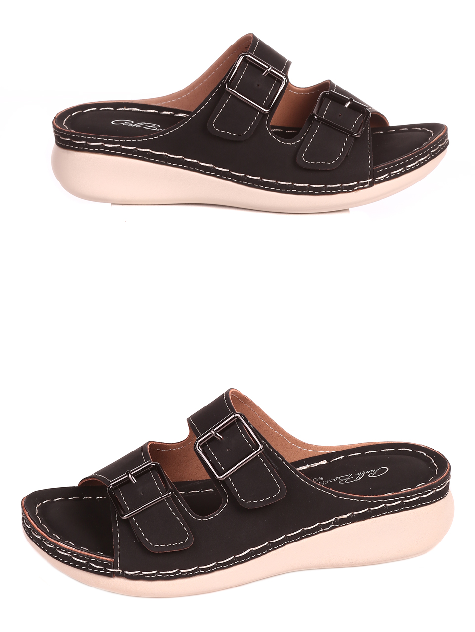 Ежедневни дамски комфортни чехли 5H-22234 black