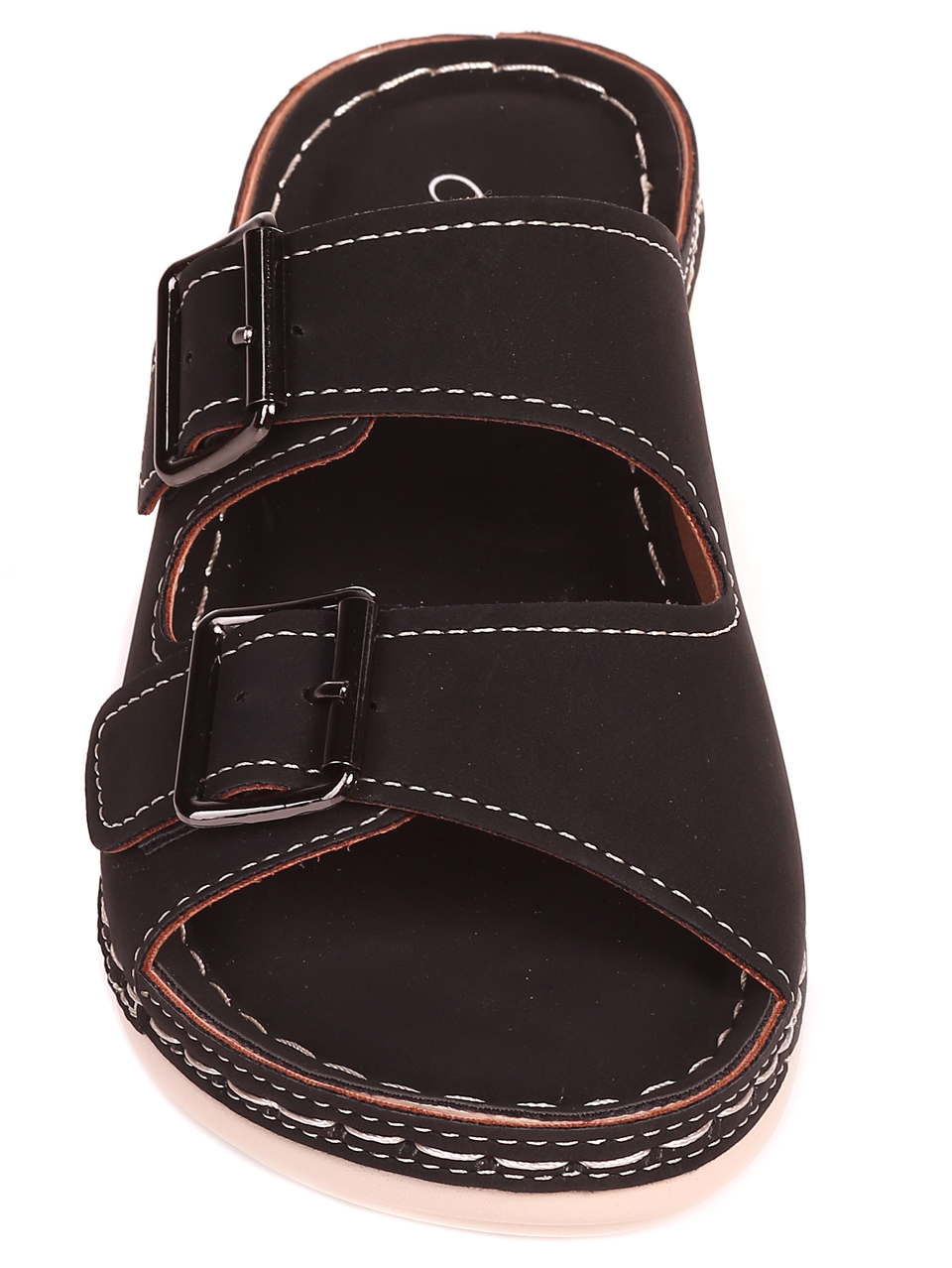 Ежедневни дамски комфортни чехли 5H-22234 black