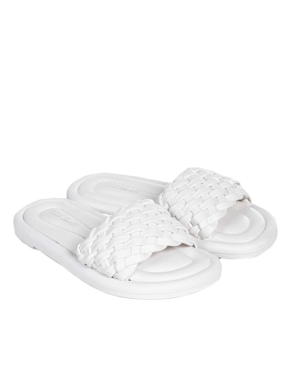 Ежедневни дамски комфортни чехли 5H-22252 white