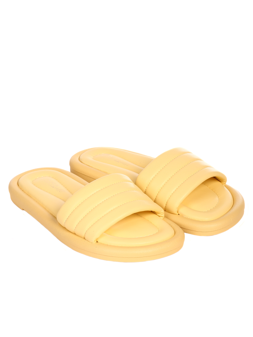 Ежедневни дамски комфортни чехли 5H-22253 yellow