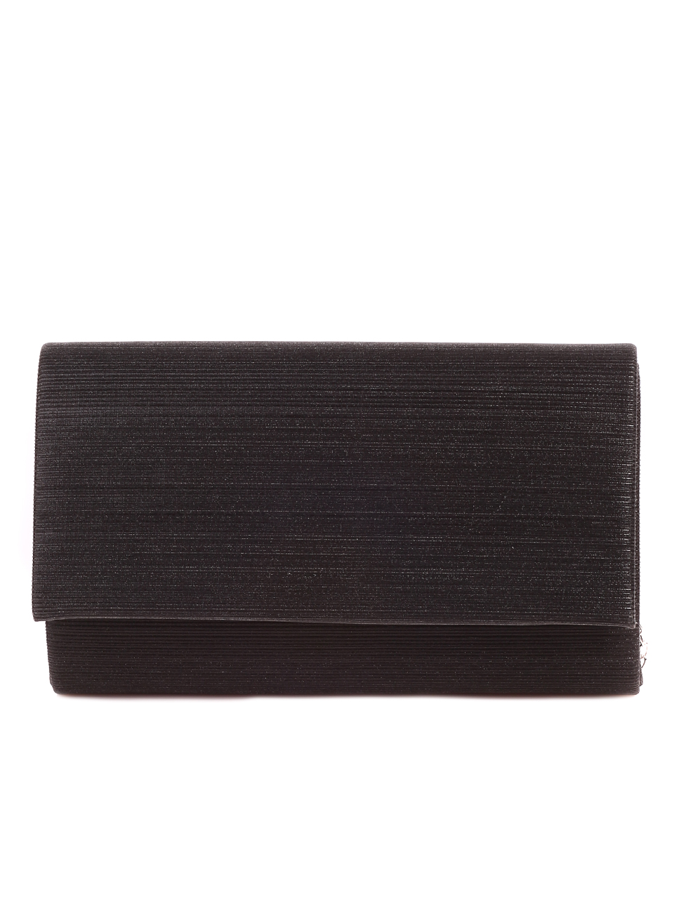 Официална дамска чанта-клъч в черно 9AG-21833 black textile