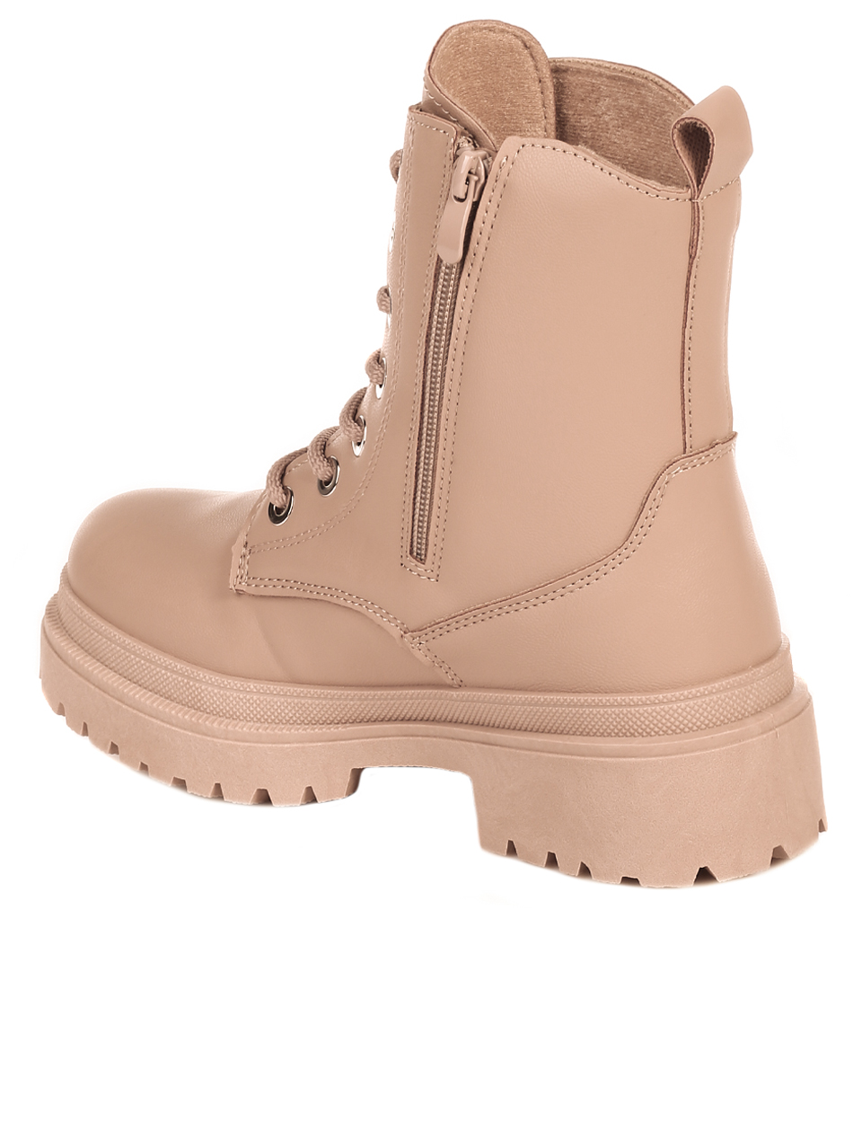 Ежедневни дамски боти в бежово 2U-22533 beige