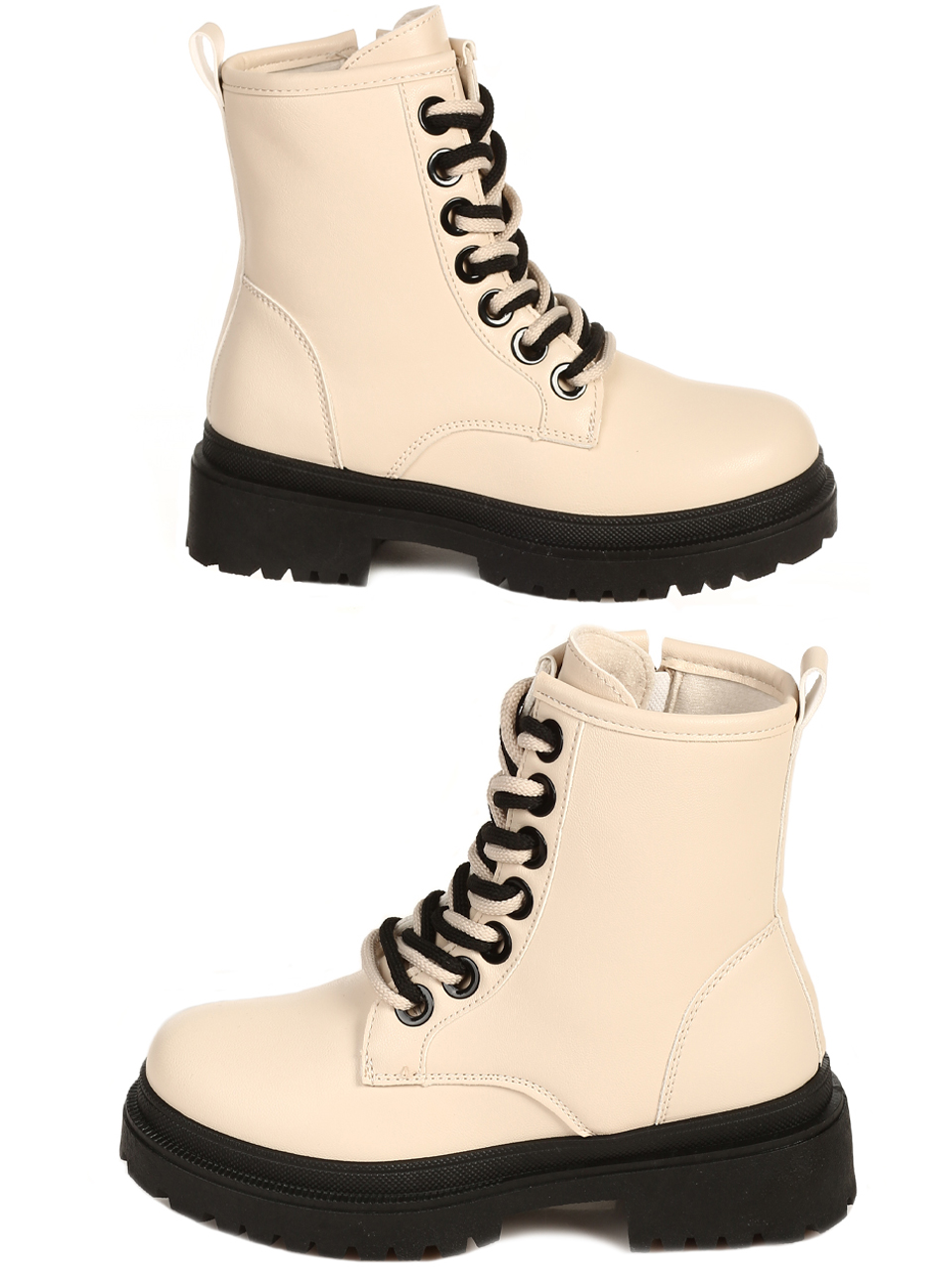 Ежедневни дамски боти в бежово 2U-22534 beige