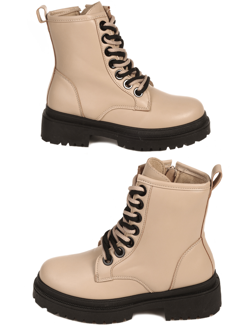 Ежедневни дамски боти в цвят каки 2U-22534 khaki