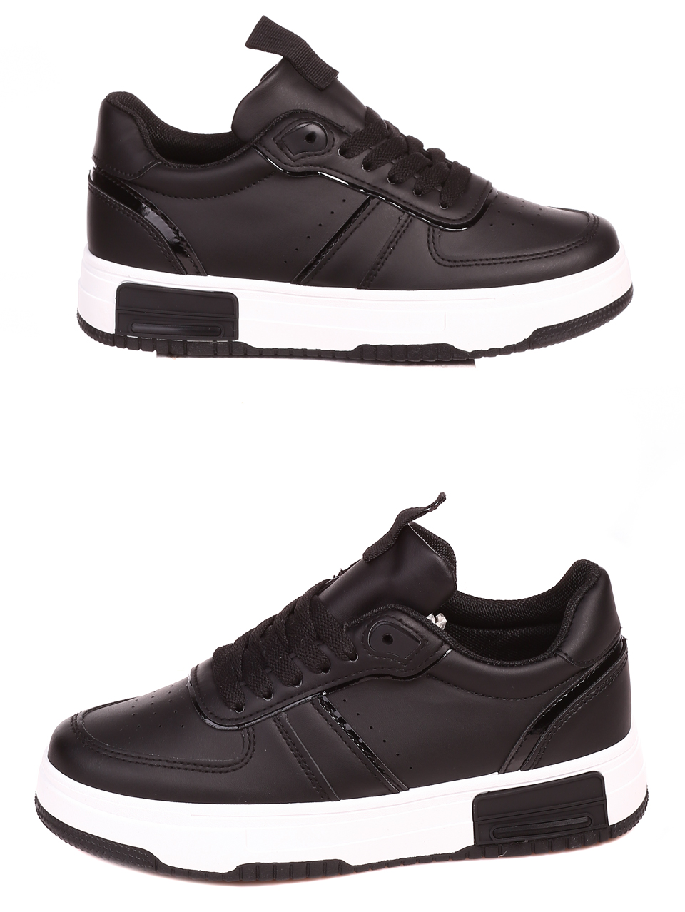 Ежедневни дамски кецове на платформа 3U-22537 all black