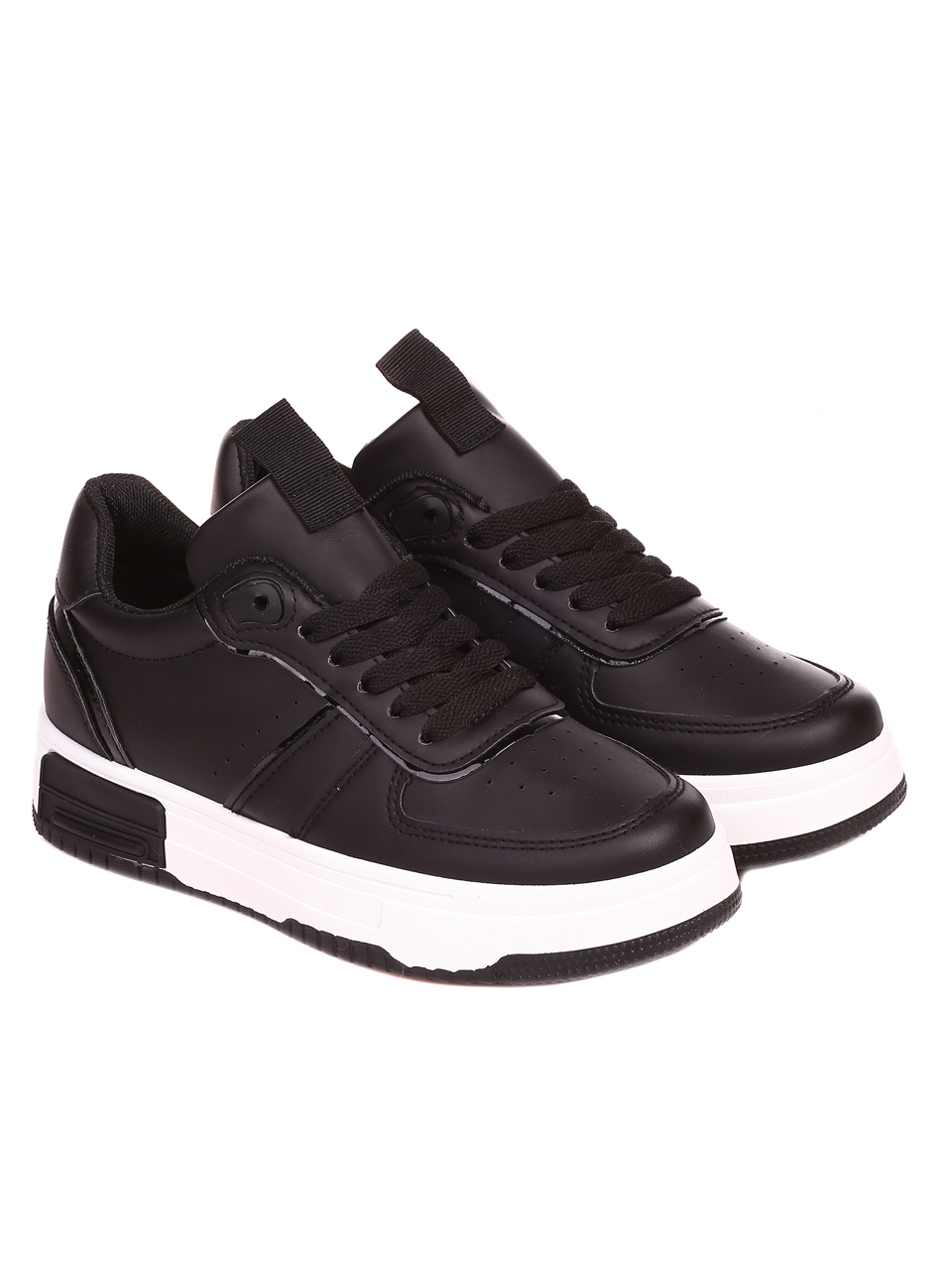 Ежедневни дамски кецове на платформа 3U-22537 all black