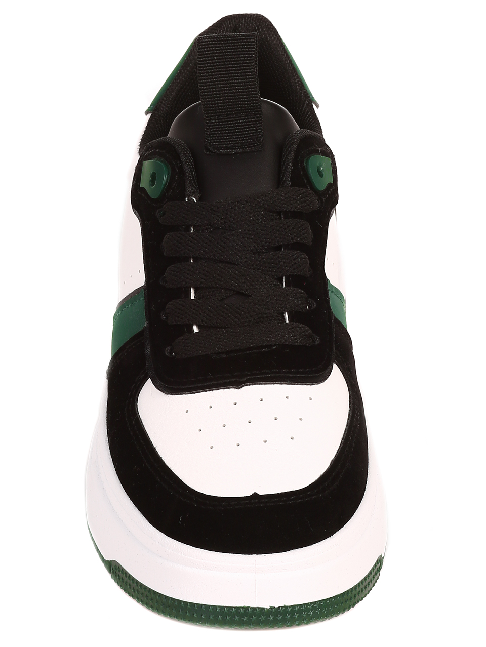 Ежедневни дамски кецове на платформа 3U-22537 black/green