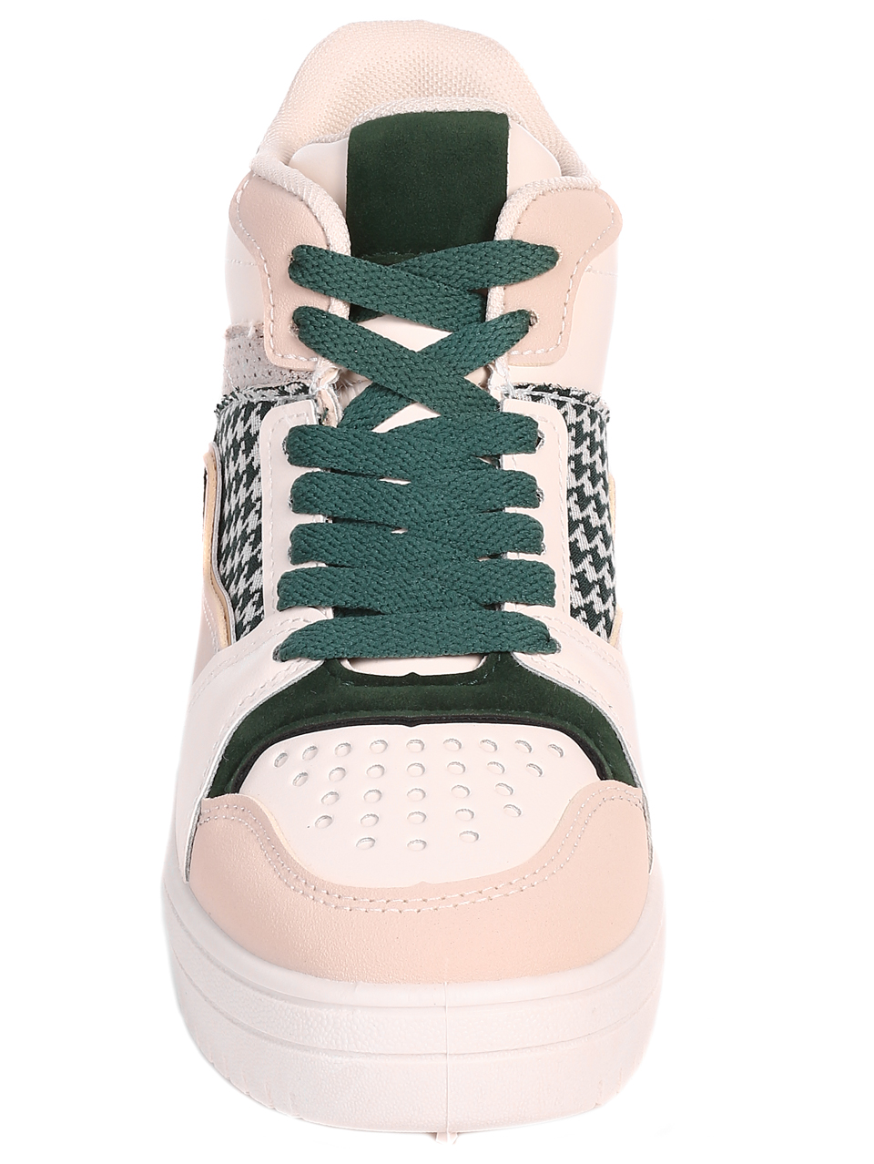 Ежедневни дамски боти в бяло и зелено 2U-22592 white/green