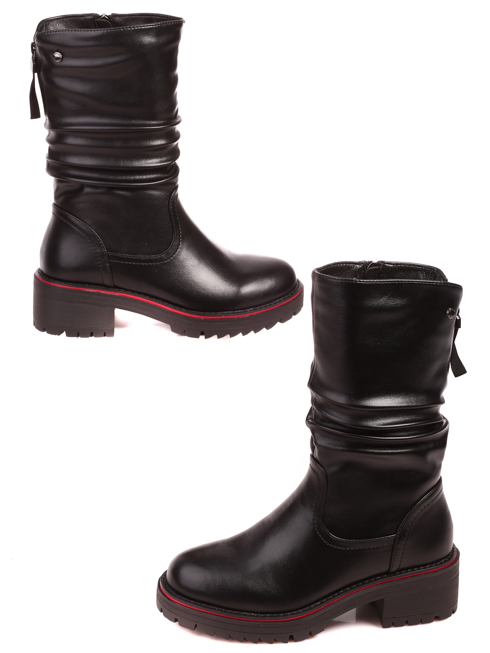 Ежедневни дамски боти в черно YYQ21AW-216 black