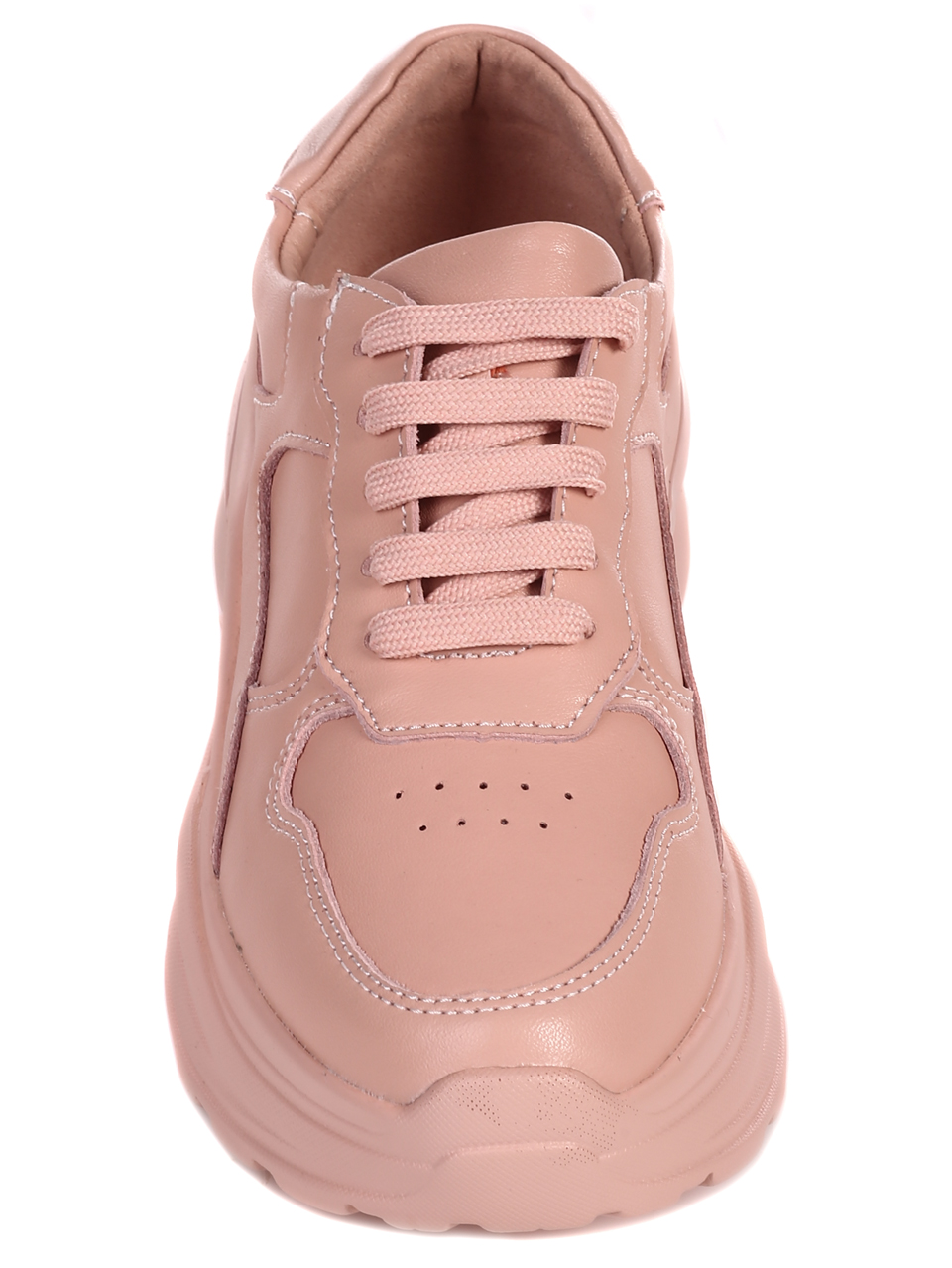 Ежедневни дамски обувки от естествена кожа в розово 3AF-22654 pink