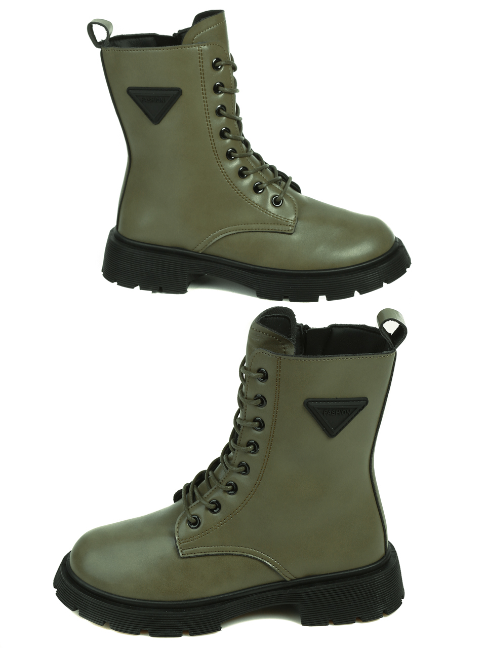 Ежедневни дамски боти в цвят каки 2U-22542 khaki