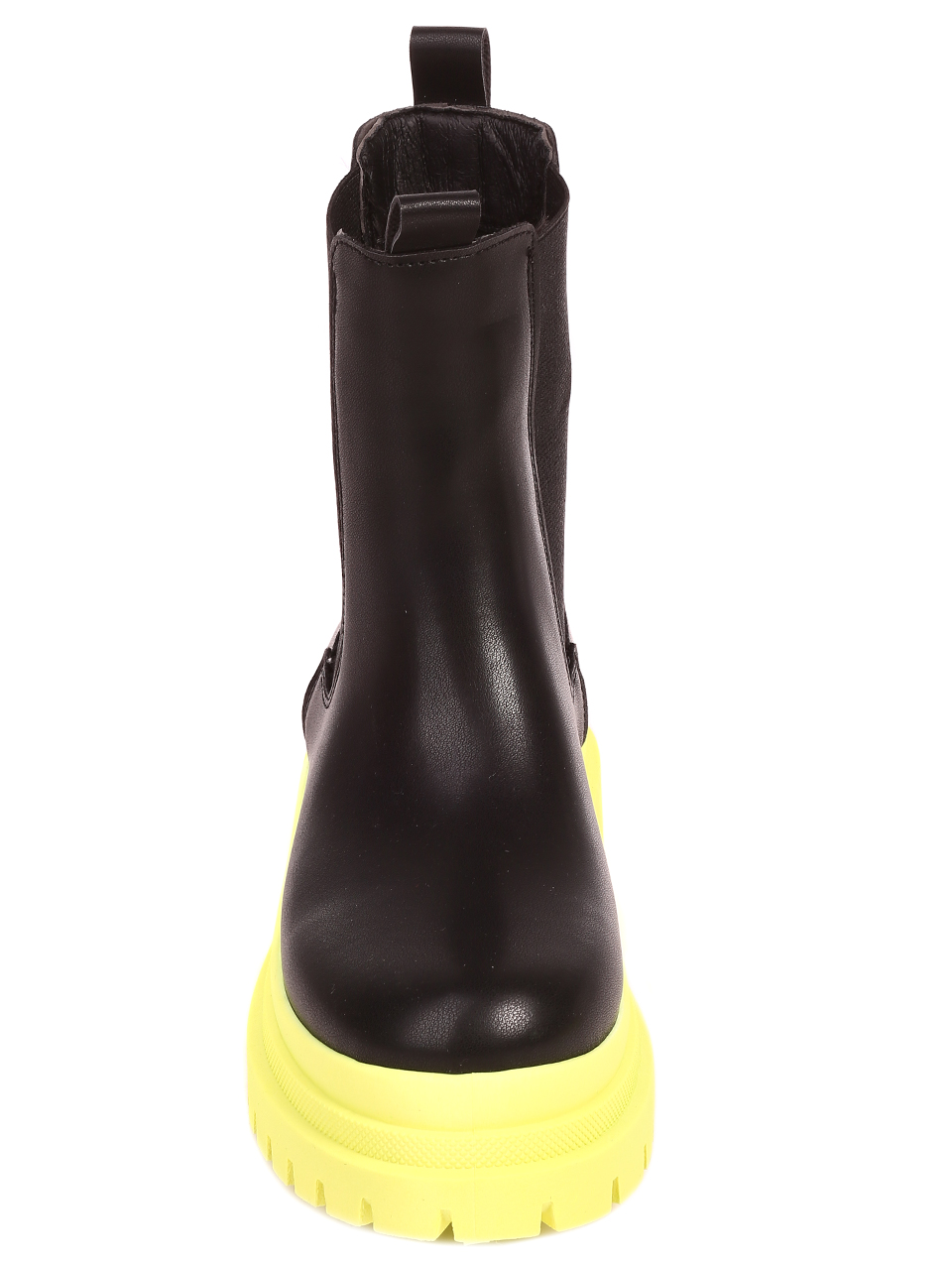Ежедневни дамски боти на платформа в черно 2U-22543 black/green