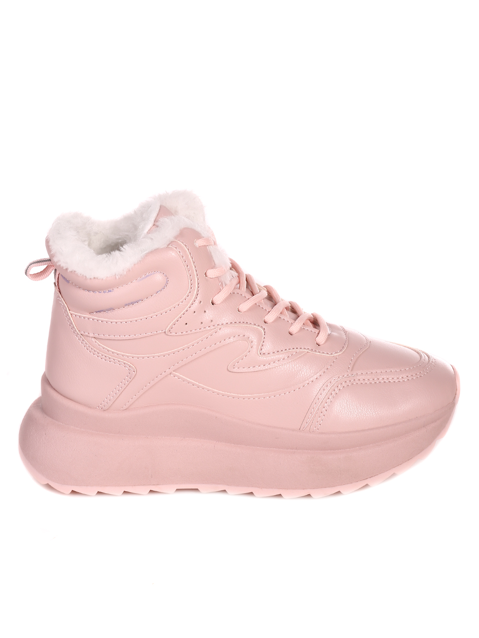 Ежедневни дамски топли боти в розово 2U-22591 pink