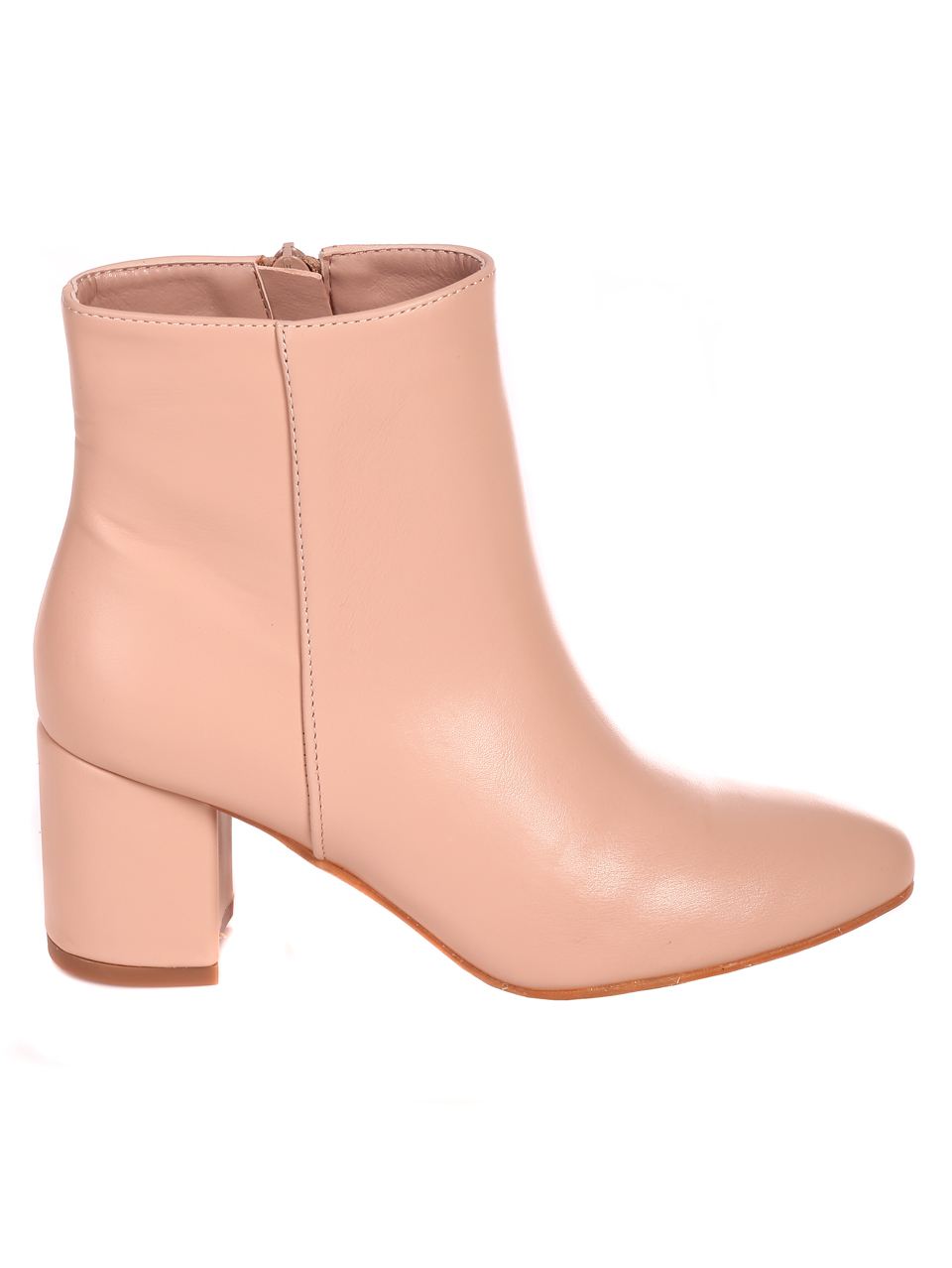Елегантни дамски боти на ток  в бежово 2M-22576 beige