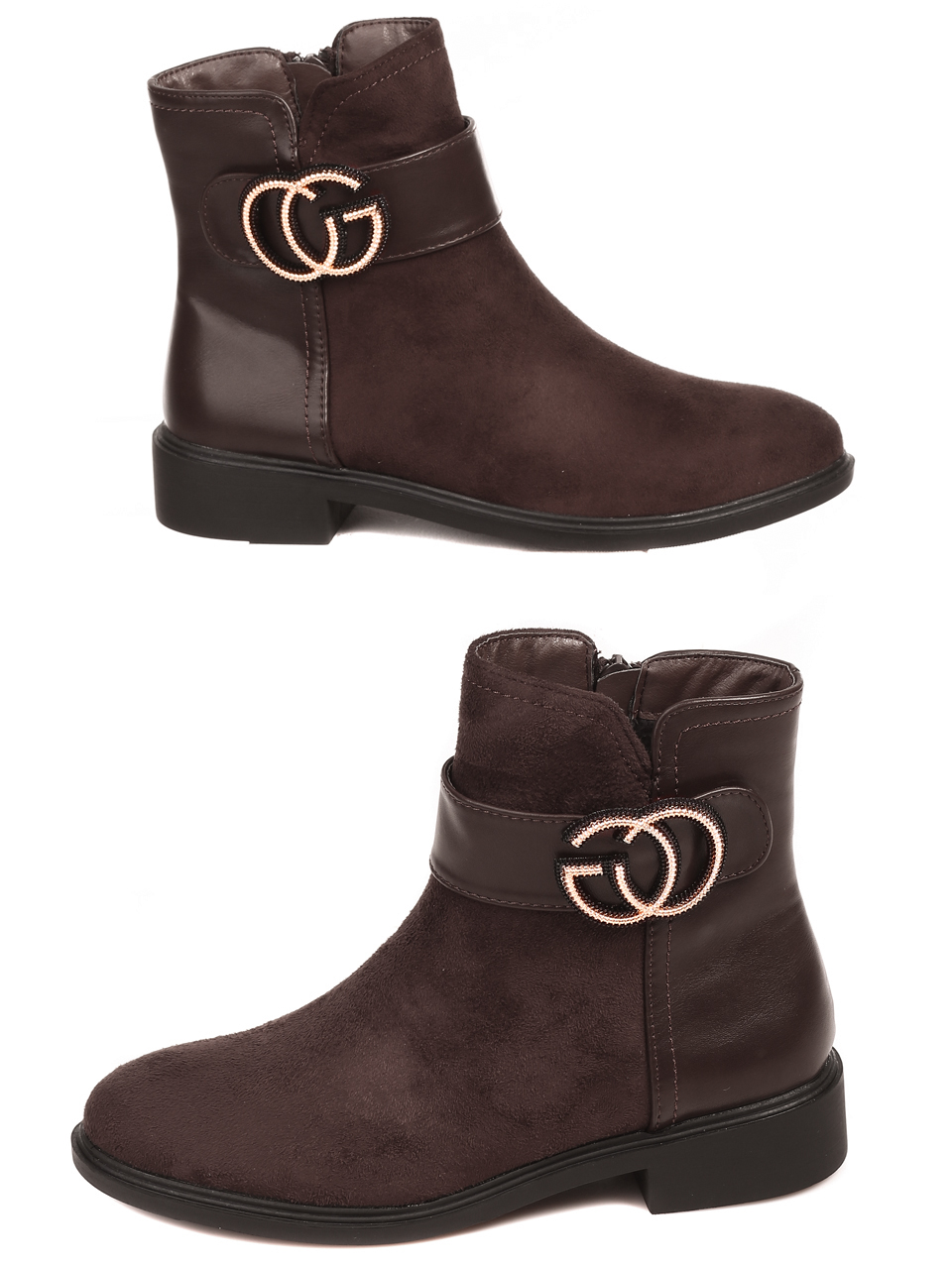 Ежедневни дамски боти в кафяво 2M-22582 brown