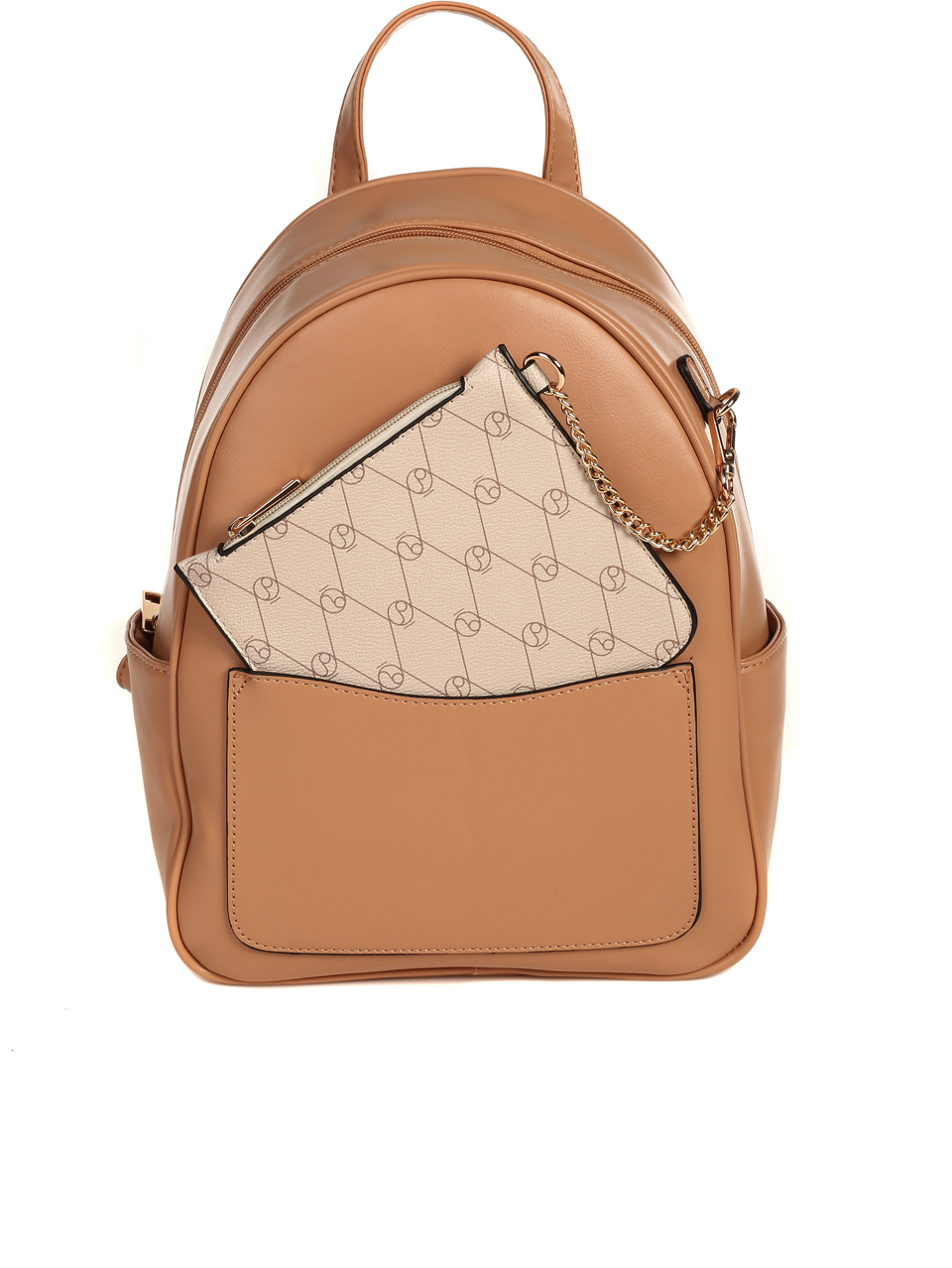 Ежедневна дамска раница в бежово 9V-22670 beige