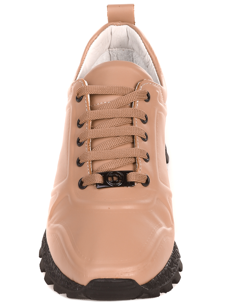 Ежедневни дамски обувки от естествена кожа в черно 3AT-22738 beige