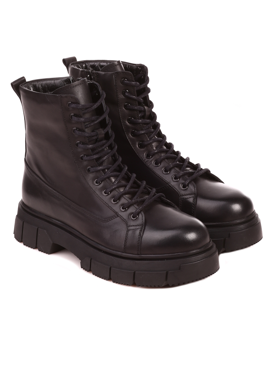 Ежедневни мъжки боти от естествена кожа 6AT-22701 black