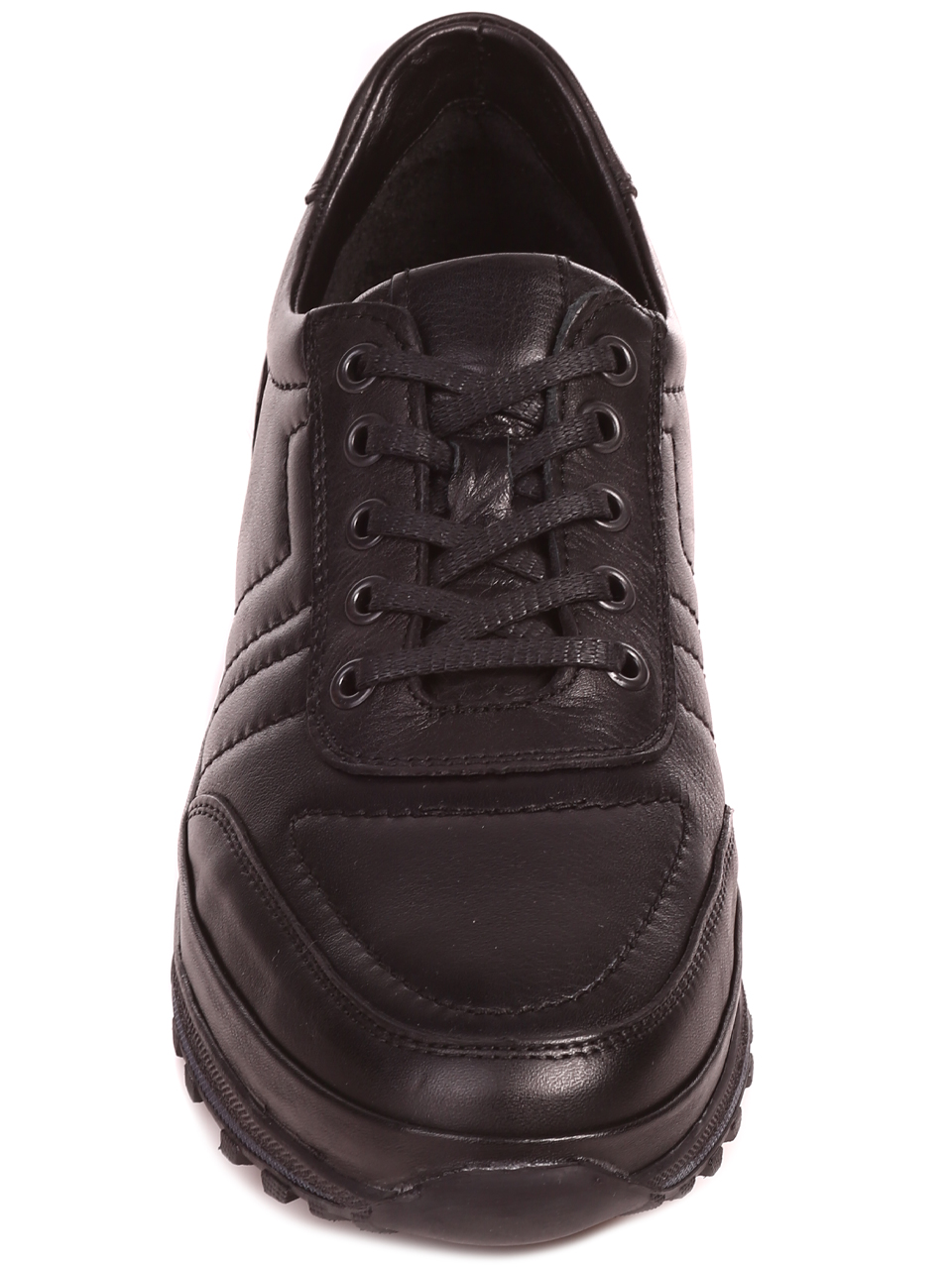Ежедневни мъжки обувки от естествена кожа 7AT-22755 black