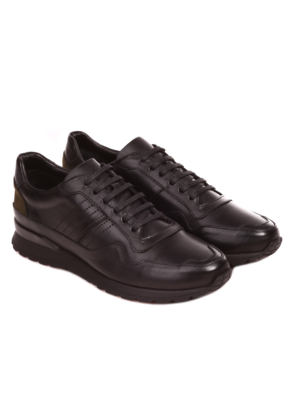 Ежедневни мъжки обувки от естествена кожа 7AT-22758 black
