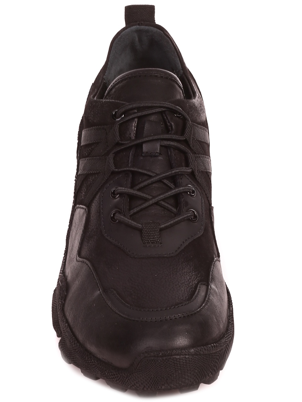 Ежедневни мъжки обувки от естествена кожа 7AT-22692 black