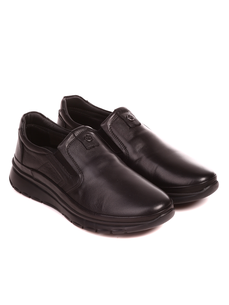 Елегантни мъжки обувки от естествена кожа 7AT-22699 black