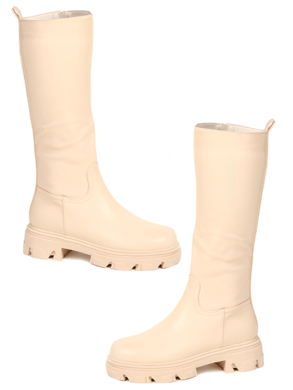 Ежедневни дамски ботуши в бежово 1R-22507 beige