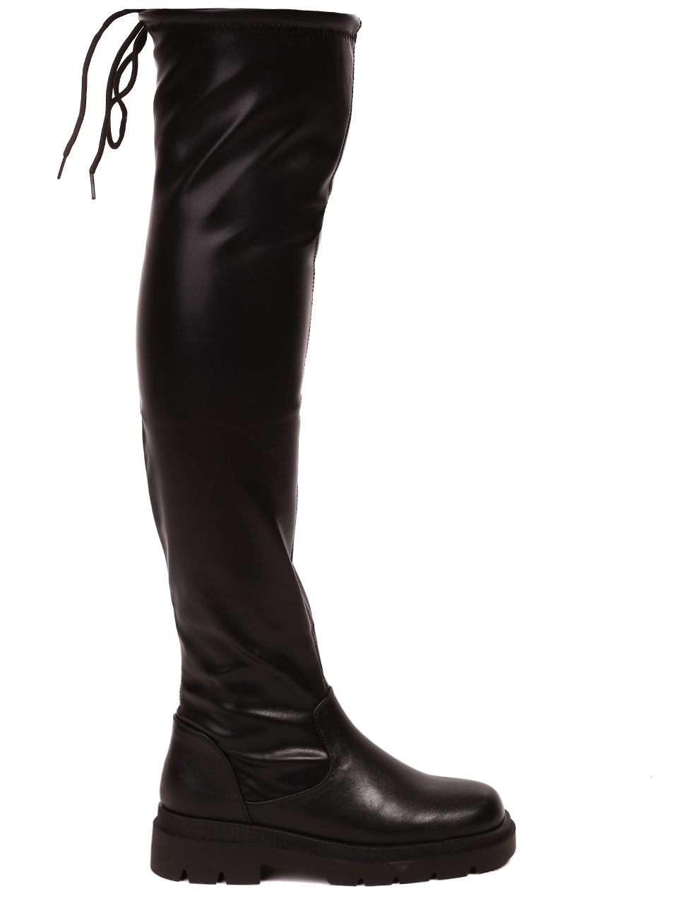 Ежедневни дамски ботуши в черно 1R-22516 black pu